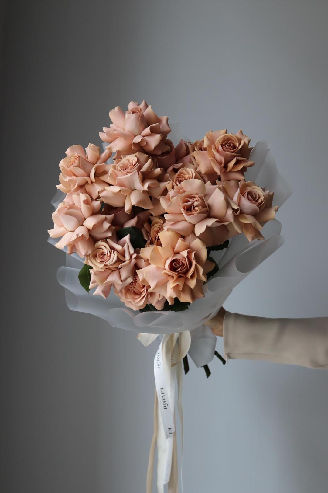 Букет роз «Мокко»